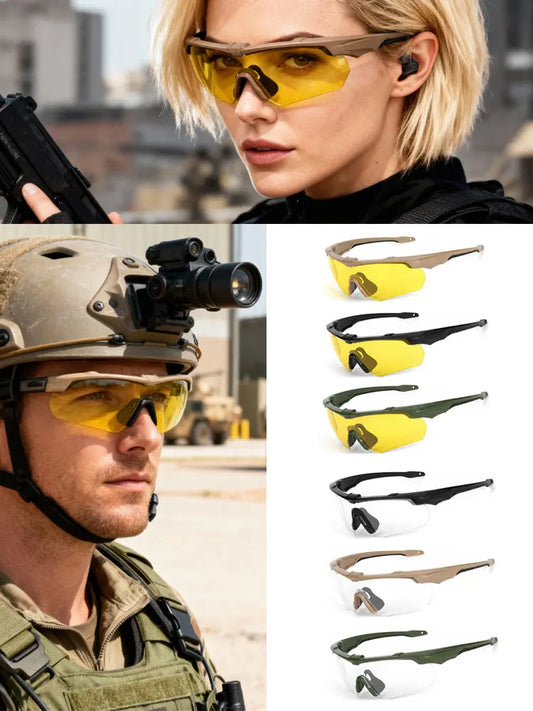 JSJM Outdoor Military 2.0MM Tactical Goggles Windproof Dustproof CS Shooting UV400 Safe Protective Glasses Mountaineering Gafas